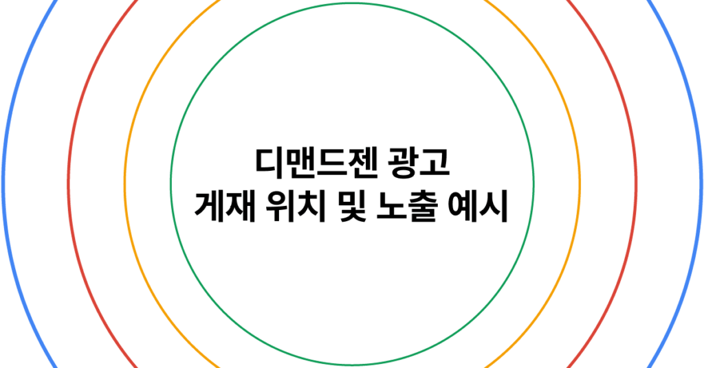 디맨드젠 광고 게재 위치 및 노출 예시