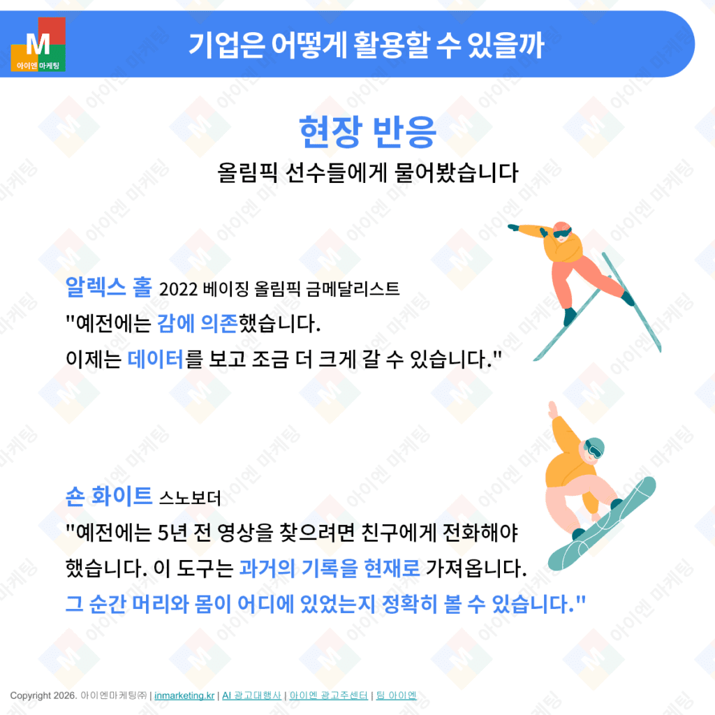 AI 데이터 분석을 통해 경기력을 개선한 올림픽 선수 인터뷰 사례