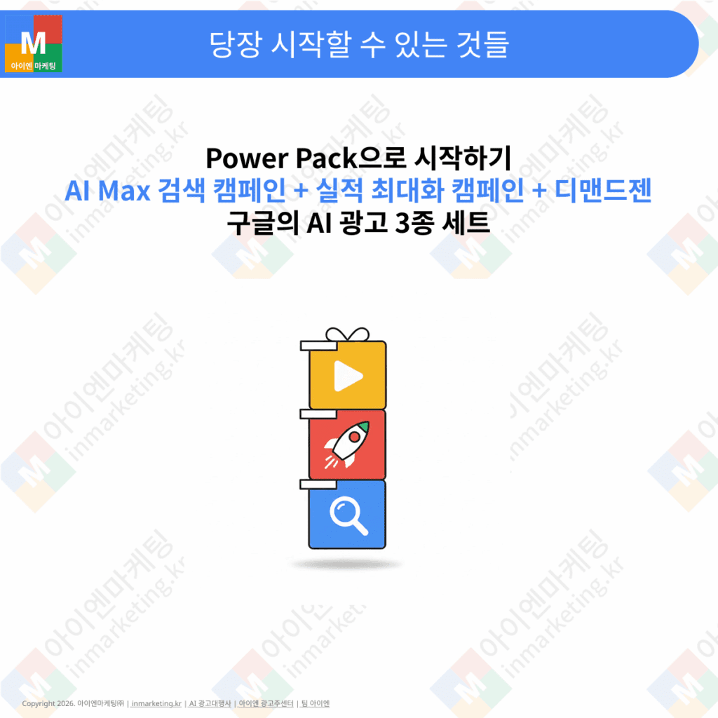 구글 AI 광고 Power Pack을 설명하는 이미지