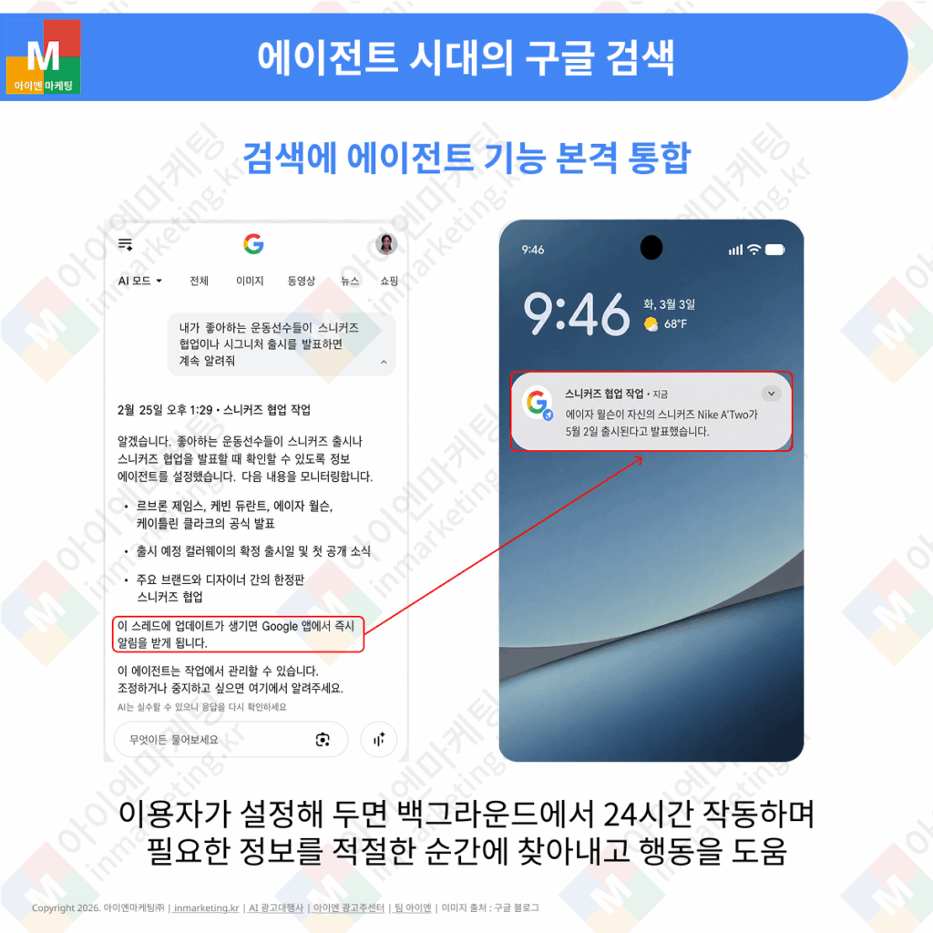 AI 에이전트 기반 구글 검색 기능 설명 이미지