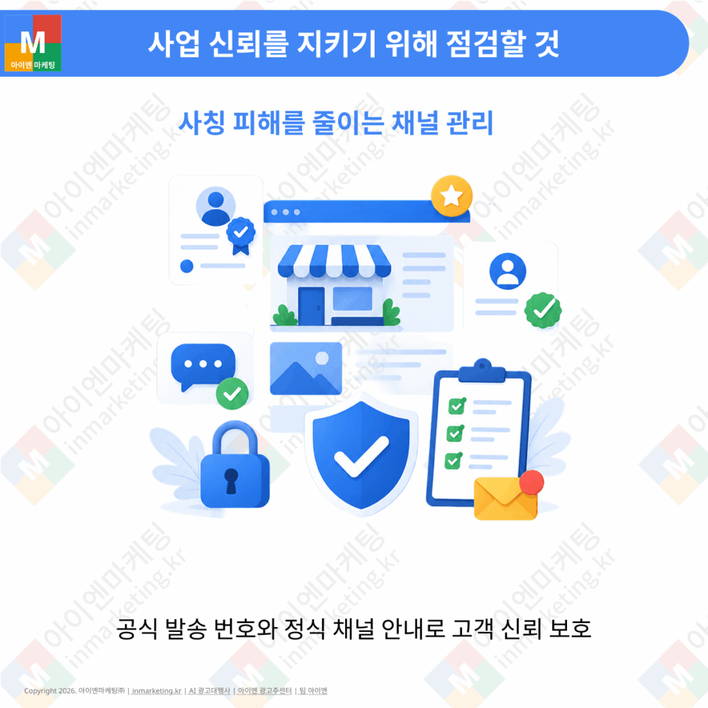 사업 신뢰 보호를 위한 공식 채널 관리와 브랜드 사칭 예방 전략
