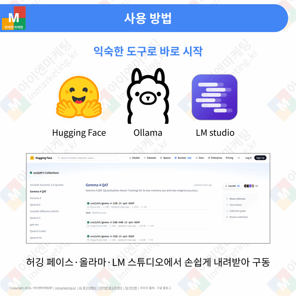 Hugging Face와 Ollama 및 LM Studio에서 Gemma 4 QAT 실행 방법